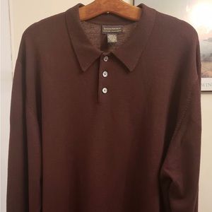 Banana Republic - Men’s Extra Fine Italian Merino Wool Sweater, Size XXL, Maroon